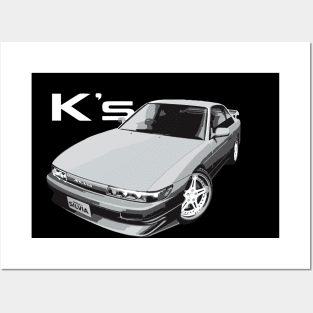 JDM Car S13 240 180 Drift Silvia K's AERO Posters and Art